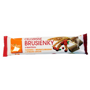 Brusienky - celozrnné sušienky s brusnicovou náplňou 65g