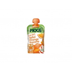 Organické ovocné pyré Moothie jablko pomaranč mrkva bez cukru 100g