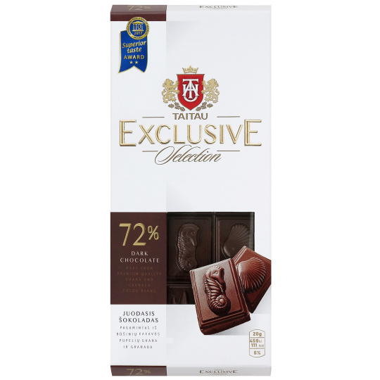 Horká čokoláda 72% Taitau Exclusive Selection 100g