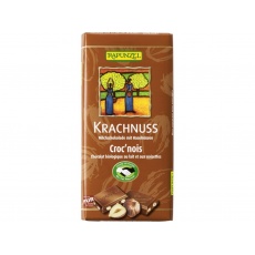 Bio fair trade mliečna čokoláda s lieskovými orieškami 100g