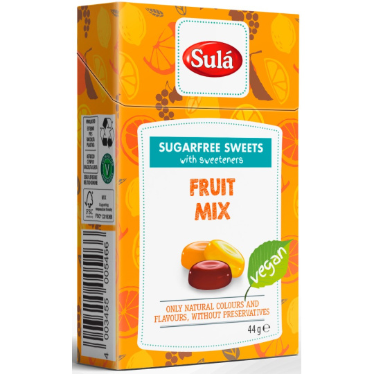 Cukríky bez cukru Fruit Mix SULÁ 44g