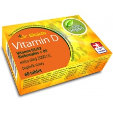 VEGAN Vitamín D3/D2 Biokomplex + B5 extra silný 2000 I.U. 60 tbl.
