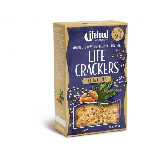Bio Life crackers konopné s chia 90g