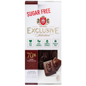 Horká čokoláda BEZ CUKRU 70% Taitau Exclusive Selection 100g